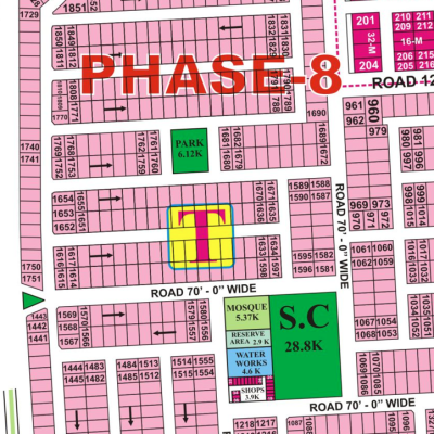 T-1465 Residential Plot For Sale In DHA Phase 8 Lahore