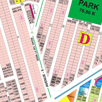 D-445+446-Pairs Residential Plots For Sale In DHA Phase 6 Lahore