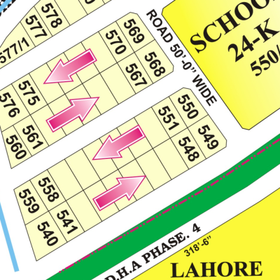 G-575-Plot For sale in DHA Phase 5, Lahore Pakistan