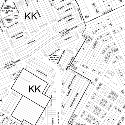 KK-903- Residential Plot For Sale In DHA Phase 4 Block KK