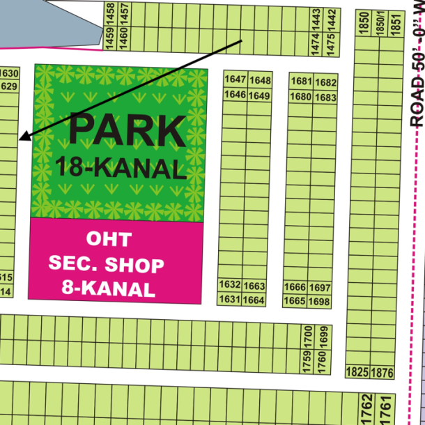 5 Marla Facing Park Plot For Sale In DHA 9 Town Lahore-1