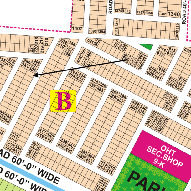 Top-Class Location 5 Marla Plot For Sale In DHA Phase 9 Town Block B-1
