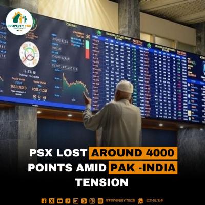 PSX lost around 4000 points amid Pak-India Tension