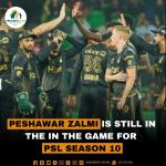 Peshawar Zalmi is Still the in the game for PSL Season 10