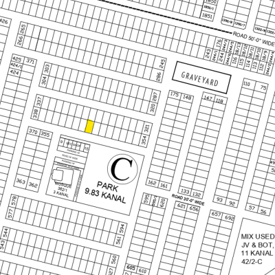 5 Marla Plot For Sale C- 345 Lac Demand 106 Facing Park Senter Location In DHA Phase 9 Town