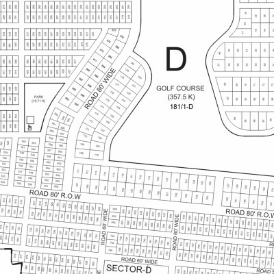 2 Kanal Residential Plot Next Too Corner D-141 Demand 850 Lac In DHA 9 Prism