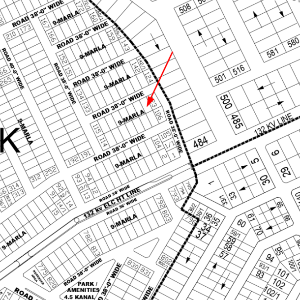 Well-Positioned 11 Marla Plot Available in DHA Lahore Phase 4 Block KK-1