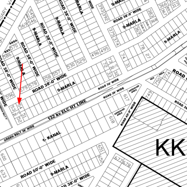 Prime 9 Marla Residential Plot Available for Sale in DHA Lahore Phase 4 Block KK-1