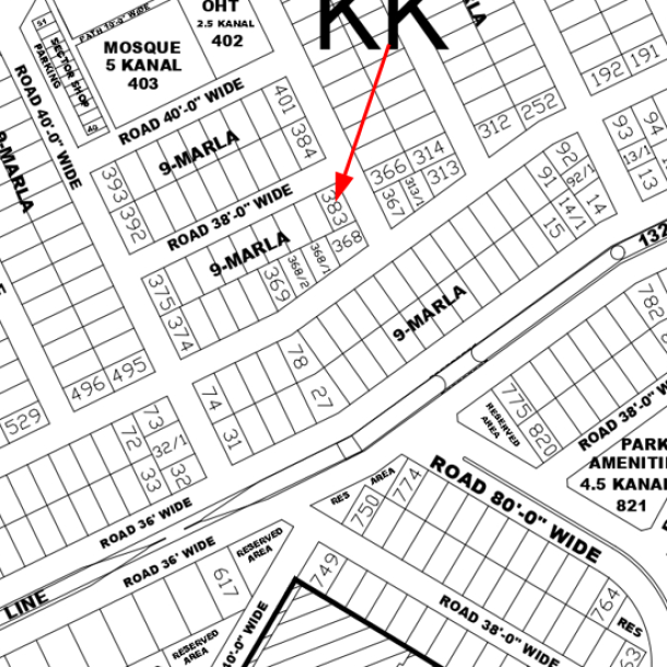 Hot Location 9 Marla Plot Available in DHA Lahore Phase 4 Block KK Corner 40 Sq Feet-1