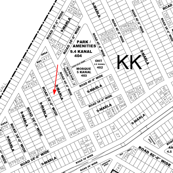 Exclusive 9 Marla Plot for Sale in DHA Phase 4 KK Block Lahore-1