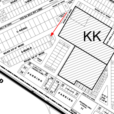 Perfectly Positioned 1 Kanal Plot Available in DHA Lahore Phase 4 KK Block Corner 78 Sqft