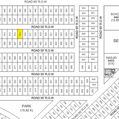 1 Kanal residential Plot For Sale In DHA Phase 9 Prism