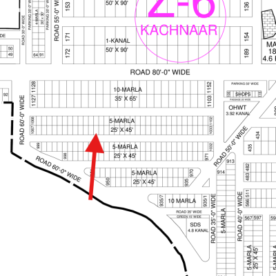 Cheapest Price 5 Marla Plot Available For Sale In DHA Lahore Phase 8 Block Z6