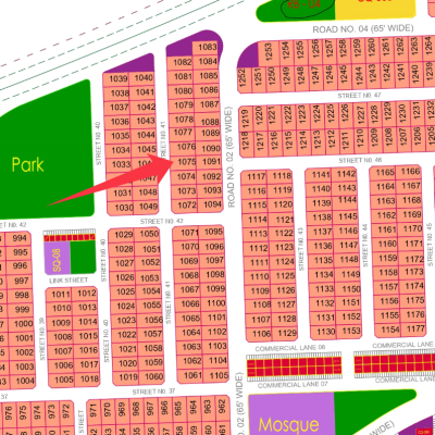 On 50 Feet Road 1 Kanal Plot Available For Sale In DHA Multan Block Q