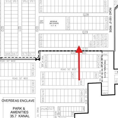 Q- 1083 Best Location 1 Kanal Plot Available For Sale In DHA Lahore Phase 7