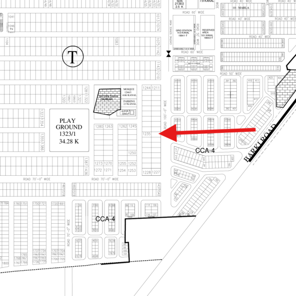 DHA Phase 7 Block T Reasonable Price 1 Kanal Plot Available For Sale-1