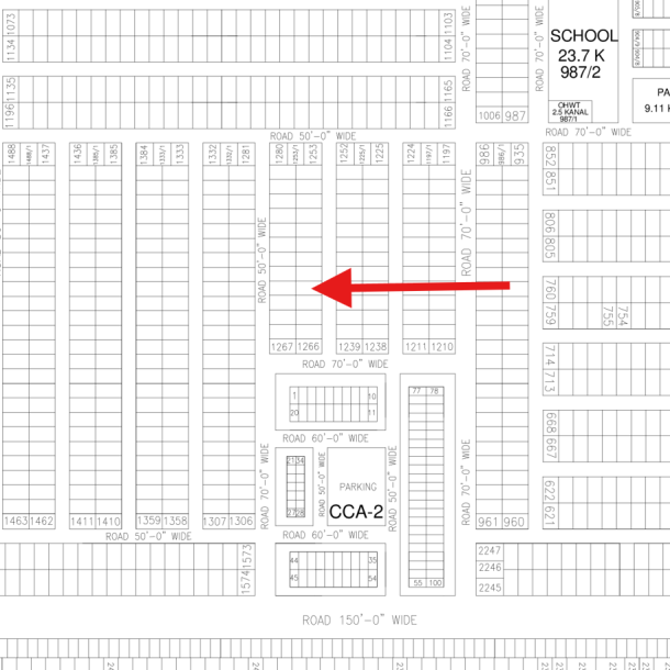 Y-1262 Best Price 1 Kanal Plot Available For Sale in DHA Lahore Phase 7 Block Y-1