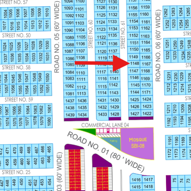 B1-1148 Best Price 1 Kanal Plot For Sale In DHA Multan Sector B1-1