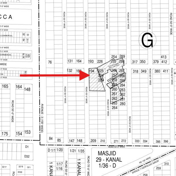 DHA Phase 6 Block G 1 Kanal Plot Available For Sale In DHA Lahore Phase 6 Block G-1