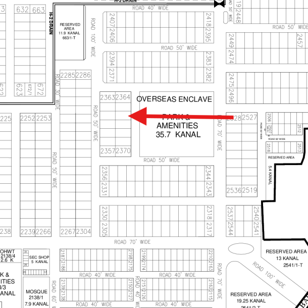 Facing park Prime Location 1 Kanal Plot Available For Sale in DHA Lahore Phase 7-1