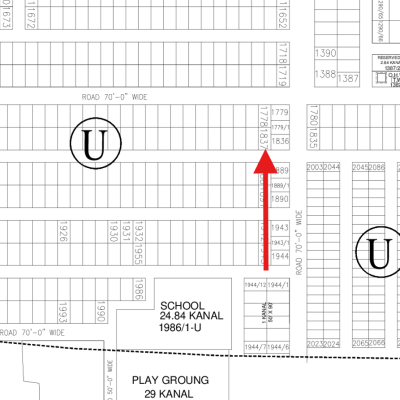 On 50 Feet Road 1 Kanal Plot Available For Sale In DHA Lahore Phase 7