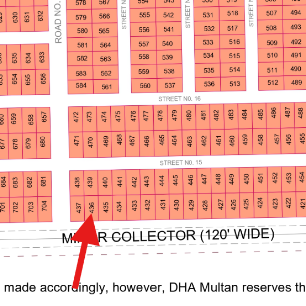 Ideal Location 1 Kanal Plot For Sale In DHA Multan Sector F-1