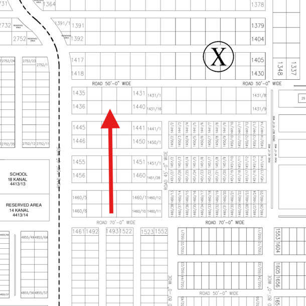 Prime Location 2 Kanal Plot Available For Sale In DHA Lahore Phase 7 Block X-1
