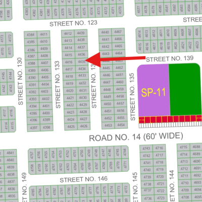 P-4435 Ideal Location 56 Marla Prime Location Plot For Sale In DHA Multan
