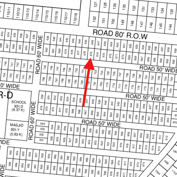 D-675 Best Location 1 Kanal Plot Available For Sale In DHA Lahore Phase 9 Prism-1