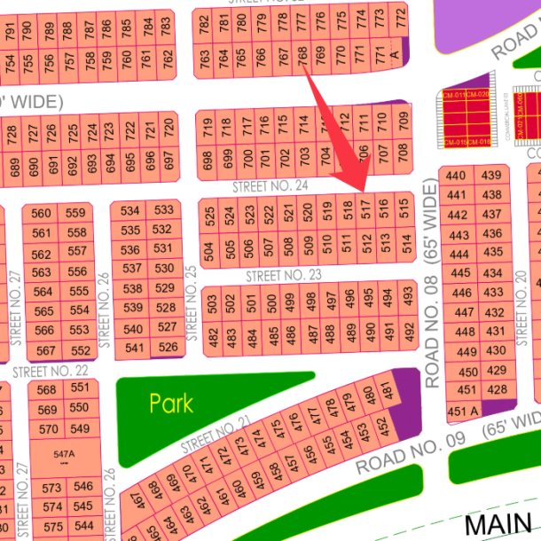 1 Kanal Pair Plots Available For Sale In DHA Multan Block M-1