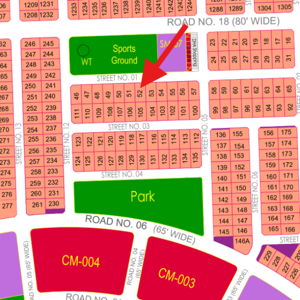 M- 52 Investor Rate 1 Kanal Plot Available For Sale In DHA Multan-1