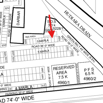 5 Marla Ideal Location Plot For sale In DHA Lahore Phase 7