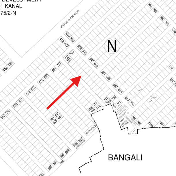 On 50 Feet Wide Road 1 Kanal Plot Available For Sale in DHA Lahore Phase 6-1