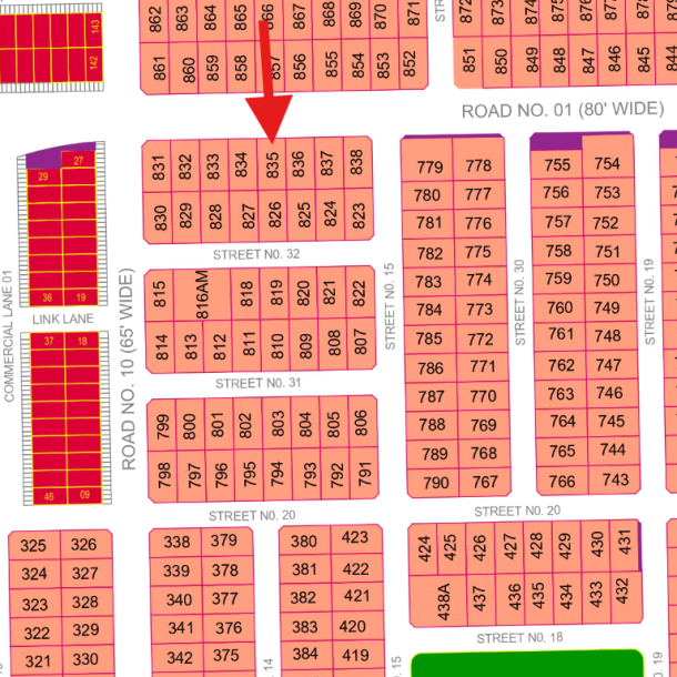 On 80 Feet Road Best Location 1 Kanal Plot Available For Sale In DHA Multan Sector H-1