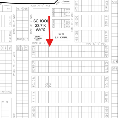 On 70 Feet Road 1 Kanal Plot Available For Sale In DHA Lahore Phase 7 Block Y