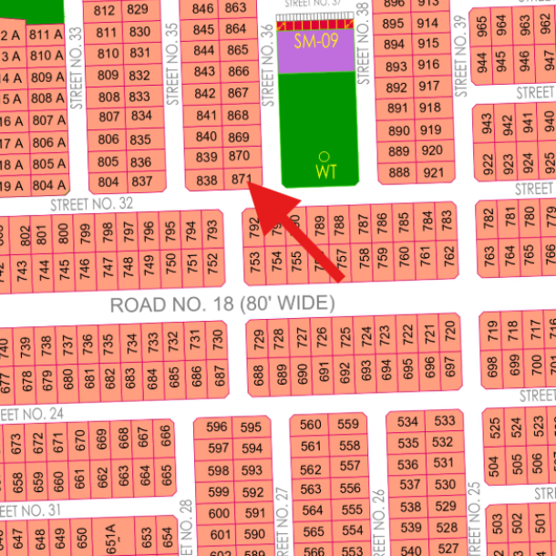 Corner Prime Location 1 Kanal Plot Available For Sale In DHA Multan Sector M-1