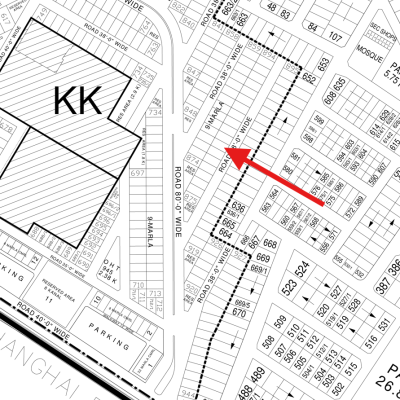 KK- 882 Marla Plot Available For Sale In DHA Lahore Phase 4 Block KK