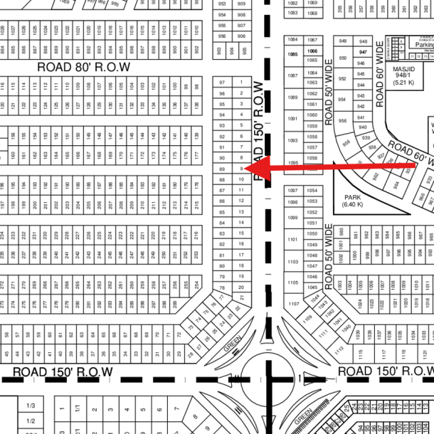 On 150 Feet Wide Road Best Location 1 Kanal Plot Available For Sale In DHA Lahore Phase 9 Prism-1