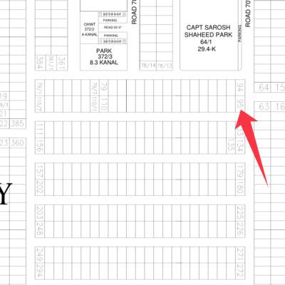 Corner 1 Kanal pairs Plot Available For Sale In DHA Lahore Phase 7
