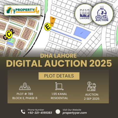 Top Location 1.95 Kanal Plot Available For Sale In DHA Lahore Phase 6 Block E