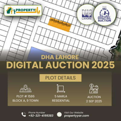 Digital Auction Of 5 Marla Plot In DHA Lahore Phase 9 Town Sector A
