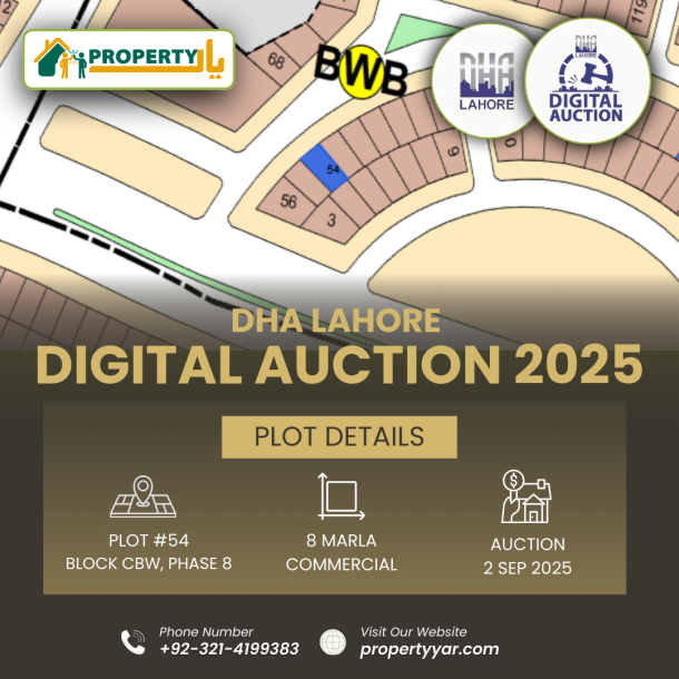 DHA Lahore Digital Auction Of 8 Marla Commercial Plot In Phase 8 Commercial Broadway-1