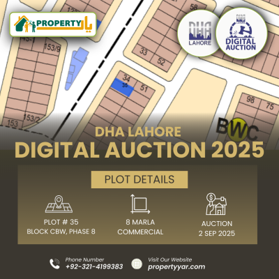 Digital Auction Of 8 Marla Commercial Plot CBW-35 In Phase 8 Block Commercial Broadway-1