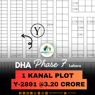 Low Price Plot Available For Sale In DHA Lahore Phase 7 Block Y