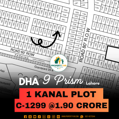 Next To Corner 1 Kanal Prime Location Plot Available For Sale In DHA Lahore 9 Prism