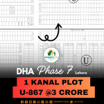 Ideal Location 1 Kanal Plot U-867 For Sale In DHA Lahore Phase 7