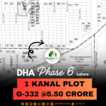 G-332 1 Kanal Prime Location Plot Available For Sale In DHA Lahore Phase 6 Block G