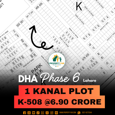 Excellent Location 1 Kanal Plot For Sale In DHA Lahore Phase 6 Block K