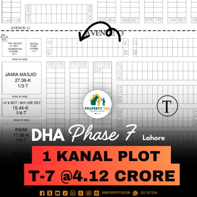 On 150 Feet Road Affordable Price Plot Available For Sale In DHA Lahore Phase 7