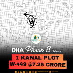 Close To Park 1 Kanal Plot W-449 Available For Sale In DHA Lahore Phase 8